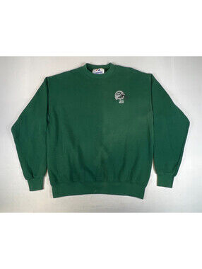 Majestic New York Jets Men M Green Crewneck Sweatshirt MADE IN U.S.A. Vintage